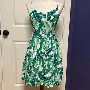 Old Navy tropical leaf print dress, size small, soft casual